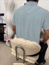 羅蒙冰絲無痕polo衫男短袖夏季新款商務(wù)休閑翻領(lǐng)彈力大碼T恤上衣薄款 灰藍(lán) XL 曬單實拍圖