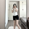 貓人安全褲女防走光夏季薄款無痕冰絲打底高腰收腹不卷邊提臀平角短褲 【強(qiáng)力款 膚色+黑色】 2條 2XL （建議適合150-165斤） 曬單實(shí)拍圖