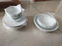 古鎮(zhèn)陶瓷景德鎮(zhèn)高白瓷餐具套裝 高溫陶瓷器 碗碟套裝 白玲瓏瓷碗 國色天香 白玲瓏 國色天香 9英寸湯碗 曬單實拍圖