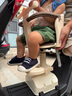 雅迪（yadea）電動(dòng)車摩登光芒兒童座椅前置通配型寶寶椅安全避震電瓶車兒童座椅包圍款-米白色 曬單實(shí)拍圖