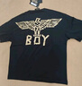 BOY LONDON【范丞丞同款】夏短袖情侶款燙金黑色休閑潮牌T恤N01910 黑色 現(xiàn)貨 M 此款偏大，建議拍小一碼 曬單實拍圖
