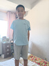 回力童裝男童套裝夏款兒童短袖t恤男中大童純棉半袖夏季薄款運(yùn)動夏裝 H回力霧霾藍(lán)K藍(lán)+H回力霧霾藍(lán)K灰 140 cm 曬單實(shí)拍圖