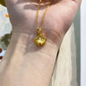 中國黃金（CHINA GOLD）三生有杏黃金項(xiàng)鏈女足金吊墜七夕情人節(jié)禮物送女朋友老婆生日實(shí)用 三生有幸足金吊墜【贈銀鏈】 曬單實(shí)拍圖
