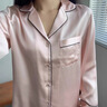 金三塔真絲睡衣女100%桑蠶絲外穿涼感兩件套裝睡褲居家服 [熱薦]19姆米香妃色 L 曬單實拍圖
