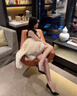 Hang TenGF高跟鞋女裸色2025年新款性感漆皮水鉆顯瘦V口尖頭細(xì)跟高跟鞋 黑鏡面（皮面） 34 曬單實(shí)拍圖