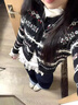 魯雅爾美式復古胖mm闊腿牛仔褲女秋季新款梨形身材遮胯顯瘦直筒微喇褲子 藍色 L 曬單實拍圖