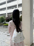 caibukaier包包女包帆布包2025新款單肩斜挎托特包實(shí)用生日禮物送女友老婆 米白色 高級感送女朋友高檔 曬單實(shí)拍圖