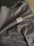 真維斯（Jeanswest）300g重磅純棉短袖t恤夏季圓領(lǐng)五分袖寬松百搭打底衫男女基礎款tee 深灰色(轉運字中標) L (175) (體重130-150斤) 曬單實(shí)拍圖
