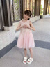 FIDQIOG品牌女童夏款公主裙寶寶背心裙女孩洋氣裙子2025新款 粉色 110 cm 曬單實(shí)拍圖