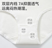 貓人（MiiOW）【A類新疆棉】女士內(nèi)褲女100%純棉7A抗菌襠無痕中腰三角褲 4條 曬單實(shí)拍圖