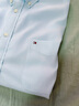 TOMMY HILFIGER【簡(jiǎn)約純色】夏季男純棉商務(wù)休閑正裝短袖襯衣襯衫男外套J3904 天空藍(lán)450 L (推薦： 150-165斤) 曬單實(shí)拍圖