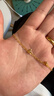 中國(guó)黃金（CHINA GOLD）足金雙層蝴蝶黃金手鏈女款金珠莫比烏斯手飾教師節(jié)生日禮物送女友 雙層蝴蝶手鏈 約2g 曬單實(shí)拍圖