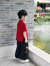 DOMIAMIAKIDS2025新款寶寶表演服禮服兒童漢服改良夏季男女童古裝短袖唐裝 男童（套裝） 150 【建議身高141-150cm】 曬單實(shí)拍圖