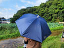 熊火釣魚傘95cm雙層頭戴傘帽黑膠戶外遮陽防曬防雨頭戴式采茶環(huán)衛(wèi)帽傘 曬單實(shí)拍圖
