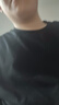 真維斯（Jeanswest）T恤男春夏大碼凈版純色打底衫胖子男士加肥加大寬松顯瘦純棉短袖 黑色（純色） 3XL (體重180-205斤) 曬單實(shí)拍圖