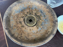 三遍銅錢(qián)壺承干泡臺養壺茶承壺托紫砂復古干泡盤(pán)儲水日式粗陶茶具配件 銅錢(qián)壺承-鎏金 曬單實(shí)拍圖