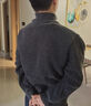 恒源祥秋季男裝針織開衫立領(lǐng)男士外套拉鏈毛衣衫寬松純色針織衫 深灰 M 165/84A 建議120斤以內(nèi) 曬單實(shí)拍圖