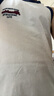 季言潮奢200G美式背心男純棉撞色字母刺繡 運動(dòng)健身砍袖潮流夏季無(wú)袖 米白 L 曬單實(shí)拍圖