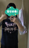 真維斯（JEANSWEST）插肩短袖女款夏季多巴胺穿搭2025新款爆款甜美拼接撞色潮流t恤女 麻灰 心靈粉 L 曬單實拍圖