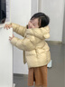 高梵兒童羽絨服黑金5.0鵝絨服男女童寶寶輕薄短款面包服保暖羽絨外套 YT芝士米 110 【充絨量87g】 曬單實(shí)拍圖