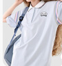 Hello Kitty玉桂狗女童短袖T恤春夏新款兒童POLO衫上衣大童洋氣衣服寬松童裝 冰藍 GGY003 160 曬單實(shí)拍圖