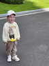 G.DUCKKIDS小黃鴨童裝女童套裝春秋季兒童衛(wèi)衣女寶寶小熊圓領(lǐng)套頭運動裝秋裝 米色 100尺碼2~3歲【90-100cm】cm 曬單實拍圖