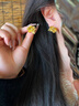 海上羅孚黃金牡丹花耳釘女士新款時尚足金999花朵耳飾送女朋友送老婆禮物 禮盒定金勿拍 曬單實拍圖