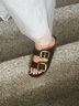BIRKENSTOCK勃肯德國(guó)進(jìn)口大扣女款牛皮革漆皮亮面Arizona雙扣拖鞋 黑色窄版1021476 39 曬單實(shí)拍圖