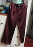 Naedol休閑直筒褲夏季新款桑蠶絲直筒褲女百搭休閑長(cháng)褲大碼減齡百搭 酒紅色 薄款 2XL 115-125斤 曬單實(shí)拍圖