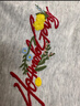 404MOBGANG[章若楠同款]404MOB手寫花卉刺繡短袖T恤男女款美式寬松涼感防曬t 白花灰色 L 曬單實(shí)拍圖