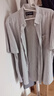 Hush Puppies暇步士男裝夏季透氣亞麻男士短袖襯衫 淺灰-038 XL 曬單實(shí)拍圖