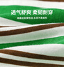 迷你木木屋兒童短袖套裝夏季男童純棉圓領(lǐng)條紋T恤短褲套裝 棒球帽熊綠  120  曬單實拍圖