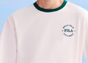FILA 斐樂官方情侶款針織短袖衫夏季男子女子時(shí)尚休閑涼感抗菌T恤 鮮乳白-IV L 175/96A 曬單實(shí)拍圖