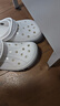 crocs卡駱馳洞洞鞋貝雅卡駱班輕便耐磨一腳蹬休閑鞋|205089 白/深藍(lán)-126 39 (240mm) 曬單實(shí)拍圖