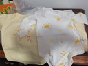 童泰四季0-3個(gè)月新生嬰兒寶寶衣服家居內(nèi)衣純棉半背上衣2件裝 黃色 59 cm 曬單實(shí)拍圖
