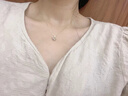 老鳳銀樓祥紫藤花999足銀項鏈女蝴蝶吊墜輕奢鎖骨鏈520送女友禮物 天鵝 項鏈+禮盒 曬單實(shí)拍圖
