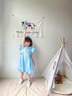 G.DUCKKIDS小黃鴨愛(ài)莎公主裙女童夏裝連衣裙2025新款女寶寶Polo夏季艾莎裙子 藍色送皇冠+魔法棒 100 (建議90-98cm 2-3周歲） 曬單實(shí)拍圖