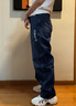 Levi's李維斯25年秋冬新款美式休閑女士BARREL高腰寬松錐形牛仔褲 中藍 27 (31) 曬單實拍圖