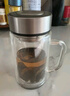京東京造 茶杯 雙層玻璃茶水分離泡茶咖啡杯子帶把手大容量500ml 曬單實拍圖
