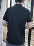 羅蒙速干短袖t恤男夏季薄款休閑翻領(lǐng)polo衫中年含桑蠶絲上衣 黑色 XL 曬單實拍圖