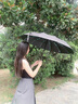JCZS德國品牌反向防曬傘防紫外線晴雨兩用遮陽雙層黑膠長柄自動高顏值 藏青色【全自動合金骨架晴雨 8骨 曬單實拍圖