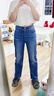 Levi's商場同款冰酷系列25夏新款女士RIBCAGE高腰直筒白色牛仔褲 藍色 27 (27) 曬單實拍圖