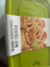 茶花（CHAHUA）塑料保鮮盒食品級可加熱大容量一次性快餐盒野餐打包盒湯碗水果 【1200ML】綠色2只裝 曬單實(shí)拍圖