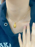 六桂福珠寶 LIU GUI FU JEWELRY佛頭黃金項(xiàng)鏈女1g足金999吊墜純金掛墜七夕情人節(jié)禮物送女友老婆 吊墜金重約1.26g（送s925銀鏈） 曬單實(shí)拍圖
