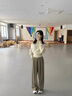 GOREMAN露肩半高領(lǐng)漂亮針織衫女2025新款早秋裝收腰顯瘦假兩件打底衫上衣 杏色 均碼 （80-130斤） 曬單實(shí)拍圖