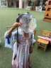 芭米諾漢服女童春秋古裝中國風兒童裝古風春款超仙女孩唐裝 藍色 120 曬單實拍圖