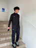 安德瑪（Under Armour）長(zhǎng)袖T恤男士彈力打底衫半拉鏈立領(lǐng)速干健身服跑步運(yùn)動(dòng)上衣 黑色/指洞款/24600603-001 XL 曬單實(shí)拍圖
