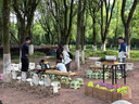哈斯汀戶(hù)外露營(yíng)折疊桌野餐蛋卷桌野外折疊桌椅便攜休閑裝備便攜式 X型木紋蛋卷桌 大號120*60cm 曬單實(shí)拍圖
