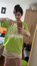 300G重磅純棉純色短袖T恤男女百搭寬松內(nèi)搭上衣服情侶裝半袖T恤潮 【300G純棉短袖】果綠色 3XL 【建議200-230斤】 曬單實拍圖