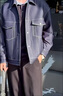 DUUKS輯明線牛仔外套男春秋季2025新款韓版寬松休閑工裝夾克上衣 牛仔藍 M （100斤-125斤） 曬單實拍圖